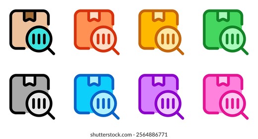 Editable package barcode scanner vector icon. Shipping, delivery, e-commerce, logistics. Part of a big icon set family. Perfect for web and app interfaces, presentations, infographics, etc