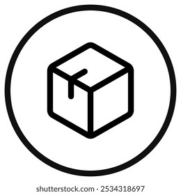 Ícone de vetor da caixa de pacote editável. Parte de uma grande família de conjuntos de ícones. Perfeito para interfaces web e app, apresentações, infográficos, etc