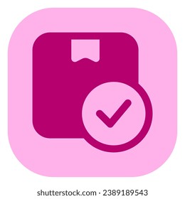 Editable package check vector icon. Shipping, delivery, e-commerce, transport, logistics. Part of a big icon set family. Perfect for web and app interfaces, presentations, infographics, etc