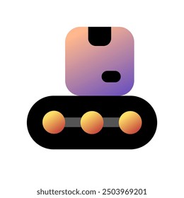 Editable package in conveyor belt vector icon. Shipping, delivery, e-commerce, transport, logistics. Part of a big icon set family. Perfect for web and app interfaces, presentations, infographics, etc