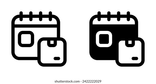 Editable package delivery schedule vector icon. Shipping, delivery, e-commerce, logistics. Part of a big icon set family. Perfect for web and app interfaces, presentations, infographics, etc