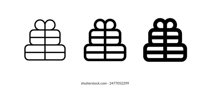 Editable package, parcel, box, gift vector icon. Shipping, delivery, e-commerce, logistics. Part of a big icon set family. Perfect for web and app interfaces, presentations, infographics, etc