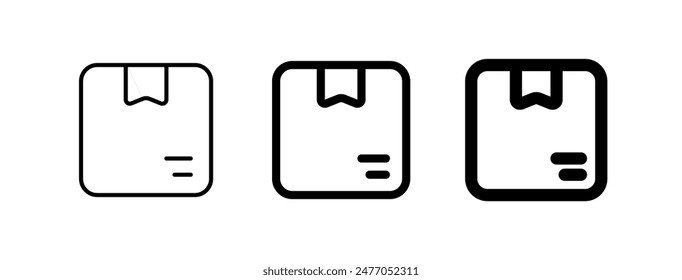 Editable package, parcel, box vector icon. Shipping, delivery, e-commerce, transport, logistics. Part of a big icon set family. Perfect for web and app interfaces, presentations, infographics, etc