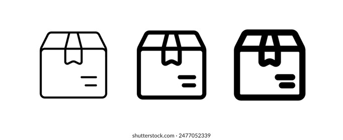 Editable package, parcel, box vector icon. Shipping, delivery, e-commerce, transport, logistics. Part of a big icon set family. Perfect for web and app interfaces, presentations, infographics, etc