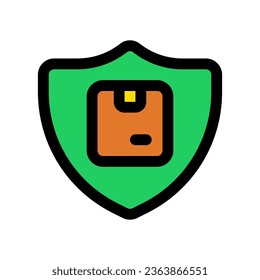 Editable package protection, insurance vector icon. Shipping, delivery, e-commerce, logistics. Part of a big icon set family. Perfect for web and app interfaces, presentations, infographics, etc