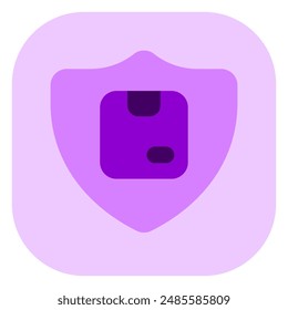 Editierbarer Paketschutz, Symbol für die Vektorgrafik von Versicherungen. Versand, Lieferung, E-Commerce, Logistik. Teil einer großen Icon-Set-Familie. Ideal für Web- und App-Interfaces, Präsentationen, Infografiken usw