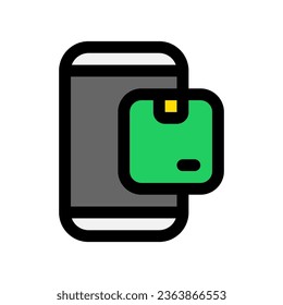 Editable package, tracking app, mobile phone vector icon. Shipping, delivery, e-commerce, logistics. Part of a big icon set family. Perfect for web and app interfaces, presentations, infographics, etc