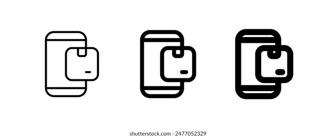 Editable package, tracking app, mobile phone vector icon. Shipping, delivery, e-commerce, logistics. Part of a big icon set family. Perfect for web and app interfaces, presentations, infographics, etc