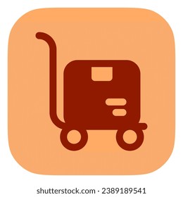 Editable package trolley vector icon. Shipping, delivery, e-commerce, transport, logistics. Part of a big icon set family. Perfect for web and app interfaces, presentations, infographics, etc