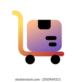 Editable package trolley vector icon. Shipping, delivery, e-commerce, transport, logistics. Part of a big icon set family. Perfect for web and app interfaces, presentations, infographics, etc