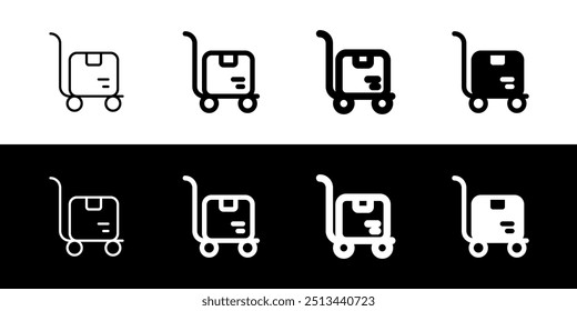 Editable package trolley vector icon. Shipping, delivery, e-commerce, transport, logistics. Part of a big icon set family. Perfect for web and app interfaces, presentations, infographics, etc