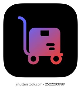 Editable package trolley vector icon. Shipping, delivery, e-commerce, transport, logistics. Part of a big icon set family. Perfect for web and app interfaces, presentations, infographics, etc