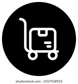 Editable package trolley vector icon. Shipping, delivery, e-commerce, transport, logistics. Part of a big icon set family. Perfect for web and app interfaces, presentations, infographics, etc