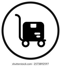 Editable package trolley vector icon. Shipping, delivery, e-commerce, transport, logistics. Part of a big icon set family. Perfect for web and app interfaces, presentations, infographics, etc