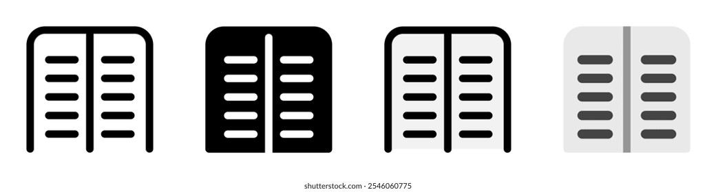 Icono de Vector de columna de página editable. Parte de una gran familia de iconos. Perfecto para interfaces de Web y App, presentaciones, infografías, etc