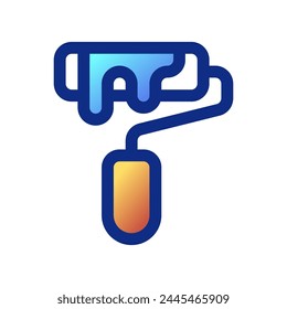 Editable paint brush, roller brush, wall painting vector icon. Construction, tools, industry. Part of a big icon set family. Perfect for web and app interfaces, presentations, infographics, etc