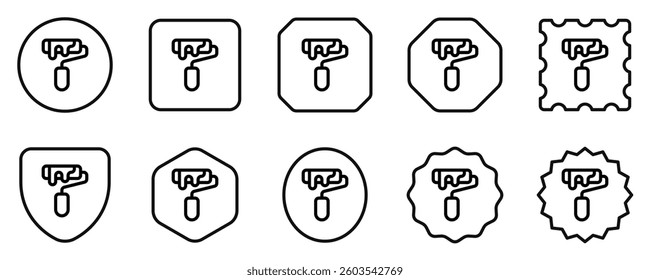Editable paint brush, roller brush, wall painting vector icon. Construction, tools, industry. Part of a big icon set family. Perfect for web and app interfaces, presentations, infographics, etc