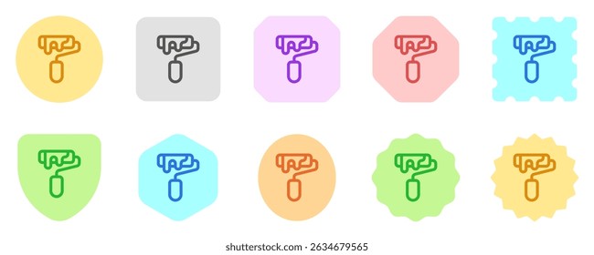 Editable paint brush, roller brush, wall painting vector icon. Construction, tools, industry. Part of a big icon set family. Perfect for web and app interfaces, presentations, infographics, etc