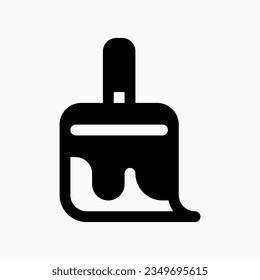Editable paint brush, wall, house, painting, rennovation vector icon. Construction, tools, industry. Part of a big icon set family. Perfect for web and app interfaces, presentations, infographics, etc