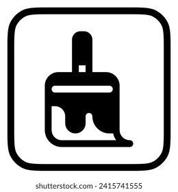 Editable paint brush, wall, house, painting, rennovation vector icon. Construction, tools, industry. Part of a big icon set family. Perfect for web and app interfaces, presentations, infographics, etc
