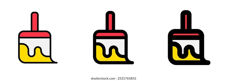 Editable paint brush, wall, house, painting, rennovation vector icon. Construction, tools, industry. Part of a big icon set family. Perfect for web and app interfaces, presentations, infographics, etc