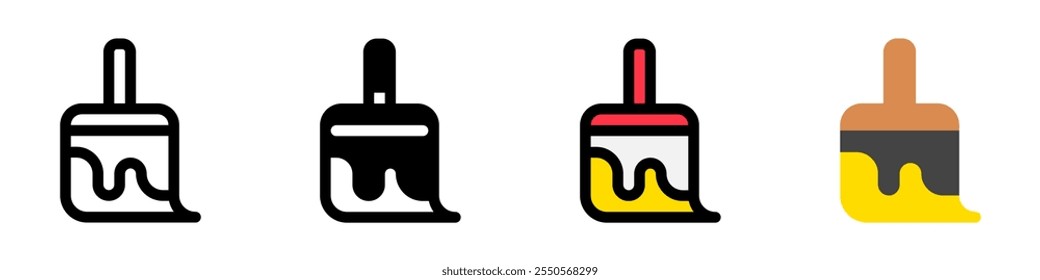 Editable paint brush, wall, house, painting, rennovation vector icon. Construction, tools, industry. Part of a big icon set family. Perfect for web and app interfaces, presentations, infographics, etc