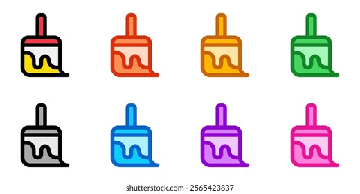 Editable paint brush, wall, house, painting, rennovation vector icon. Construction, tools, industry. Part of a big icon set family. Perfect for web and app interfaces, presentations, infographics, etc