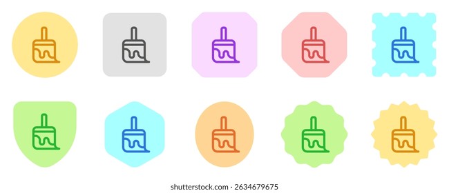 Editable paint brush, wall, house, painting, rennovation vector icon. Construction, tools, industry. Part of a big icon set family. Perfect for web and app interfaces, presentations, infographics, etc
