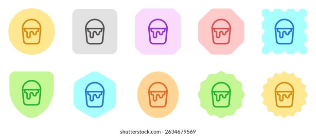 Editable paint bucket, plastic, metal, container vector icon. Construction, tools, industry. Part of a big icon set family. Perfect for web and app interfaces, presentations, infographics, etc