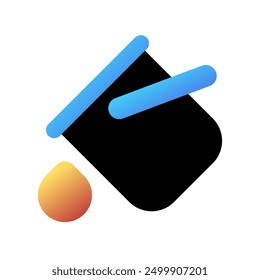 Icono de Vector de cubo de pintura editable. Parte de una gran familia de iconos. Perfecto para interfaces de Web y App, presentaciones, infografías, etc