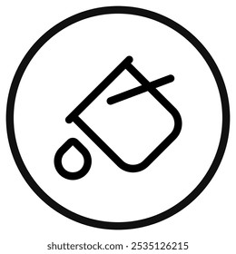 Icono de Vector de cubo de pintura editable. Parte de una gran familia de iconos. Perfecto para interfaces de Web y App, presentaciones, infografías, etc