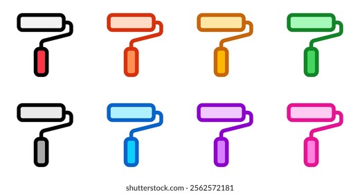 Editable paint roller vector icon. Property, real estate, construction, mortgage, interiors. Part of a big icon set family. Perfect for web and app interfaces, presentations, infographics, etc
