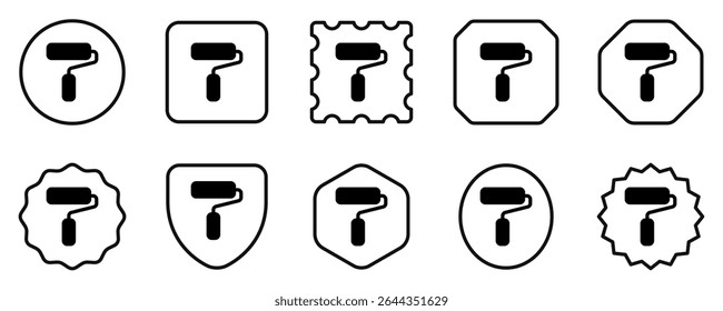 Editable paint roller vector icon. Property, real estate, construction, mortgage, interiors. Part of a big icon set family. Perfect for web and app interfaces, presentations, infographics, etc