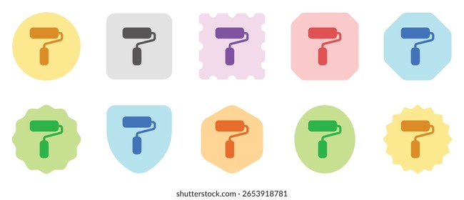 Editable paint roller vector icon. Property, real estate, construction, mortgage, interiors. Part of a big icon set family. Perfect for web and app interfaces, presentations, infographics, etc