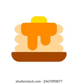 Editable pancake with maple syrup and butter vector icon. Bakery, cooking, food. Part of a big icon set family. Perfect for web and app interfaces, presentations, infographics, etc