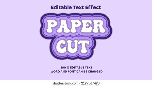 Editable Paper Cut Text Effect 