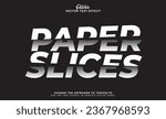 editable paper slices text effect style