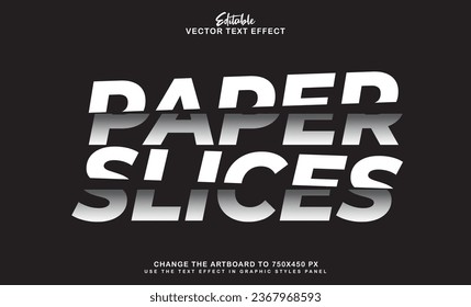 editable paper slices text effect style