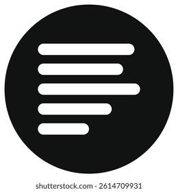 Editable paragraph left alignment vector icon. Part of a big icon set family. Perfect for web and app interfaces, presentations, infographics, etc