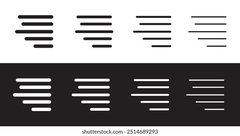 Editable paragraph right alignment vector icon. Best for web and mobile app interfaces, presentations.