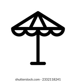 Editable parasol, umbrella vector icon. Part of a big icon set family. Perfect for web and app interfaces, presentations, infographics, etc