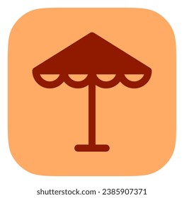 Editable parasol, umbrella vector icon. Part of a big icon set family. Perfect for web and app interfaces, presentations, infographics, etc