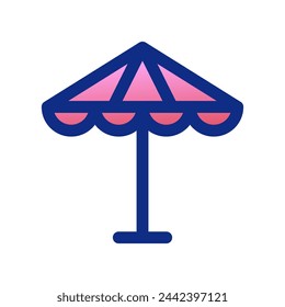 Editable parasol, umbrella vector icon. Part of a big icon set family. Perfect for web and app interfaces, presentations, infographics, etc