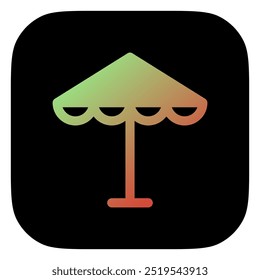 Parasol editable, icono de Vector de paraguas. Parte de una gran familia de iconos. Perfecto para interfaces de Web y App, presentaciones, infografías, etc