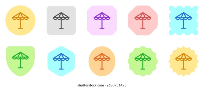 Editable parasol, umbrella vector icon. Part of a big icon set family. Perfect for web and app interfaces, presentations, infographics, etc