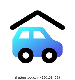 Bearbeitbarer Parkplatz, Parkplatz, Vektorsymbol. Teil einer großen Ikone-Set-Familie. Perfekt für Web- und App-Schnittstellen, Präsentationen, Infografiken usw.