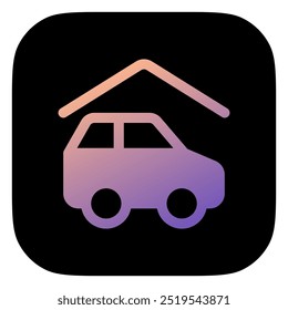 Área de estacionamiento editable, ícono de Vector de estacionamiento. Parte de una gran familia de iconos. Perfecto para interfaces de Web y App, presentaciones, infografías, etc