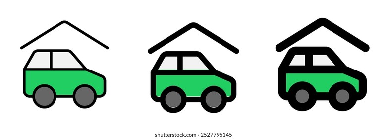 Área de estacionamento editável, ícone do vetor do estacionamento. Parte de uma grande família de conjuntos de ícones. Perfeito para interfaces web e app, apresentações, infográficos, etc