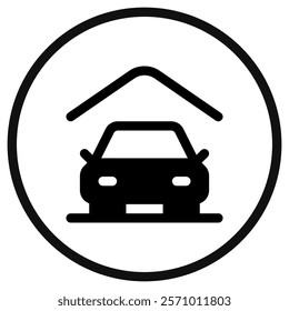 Editable parking area, garage vector icon. Property, real estate, construction, mortgage, interiors. Part of a big icon family. Perfect for web and app interfaces, presentations, infographics, etc