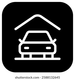 Editable parking area, garage vector icon. Property, real estate, construction, mortgage, interiors. Part of a big icon family. Perfect for web and app interfaces, presentations, infographics, etc